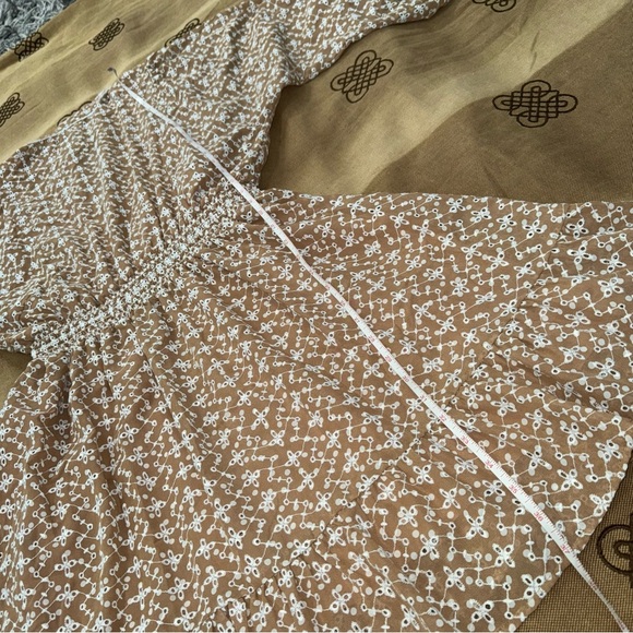 Shoshanna Women'S Beige Three-Quarter Sleeve Elastic Waist Dress Size 6 - Picture 17 of 17